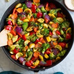 Sautéed vegetables in olive oil 