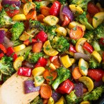 Sautéed vegetables in olive oil 