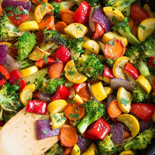 Sautéed vegetables in olive oil 